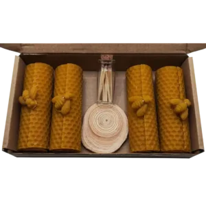 Caja de velas de miel