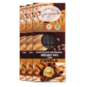 Pack 3 Tabletas Artesanas de Chocolate con Canela y Miel – 100 gr.