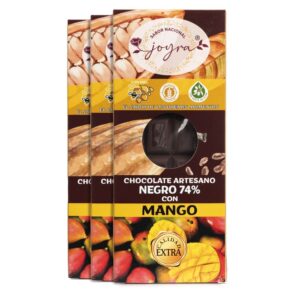 Pack 3 Tabletas Artesanas de Chocolate con Mango y Miel – 100 gr.